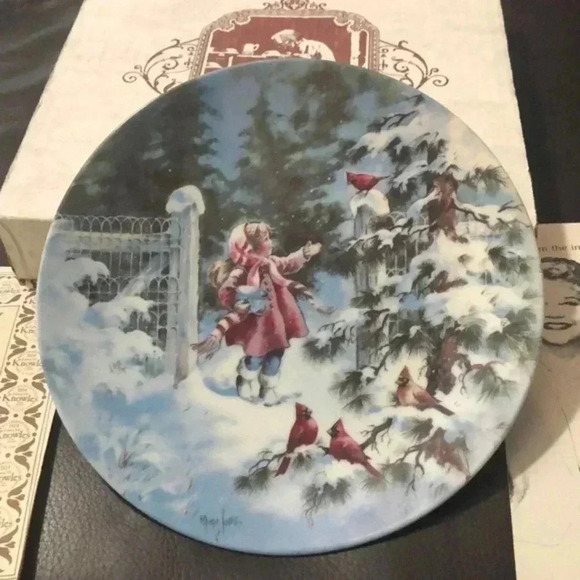 Winter concert collector plate the Edwin M Knowles china‎ co - Picture 1 of 5